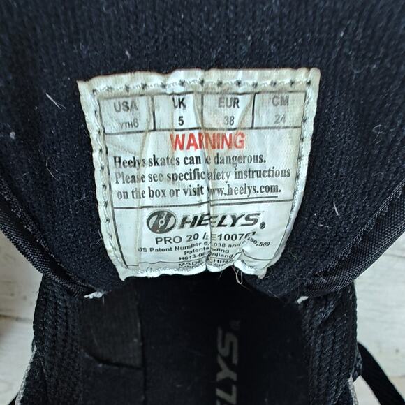 Heelys Pro 20 Mens Sneaker Black Gray Size Youth 6 - Picture 8 of 8
